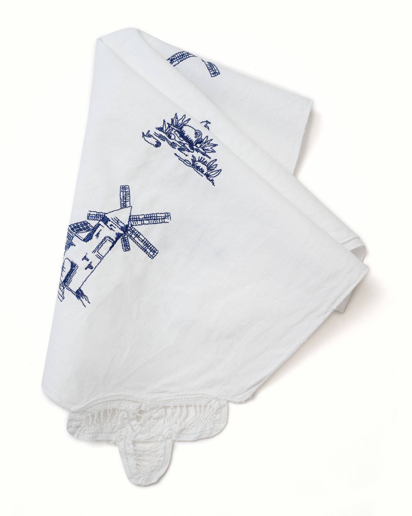 J. Gray Toile de Jouy in Sailor Blue on White Linen