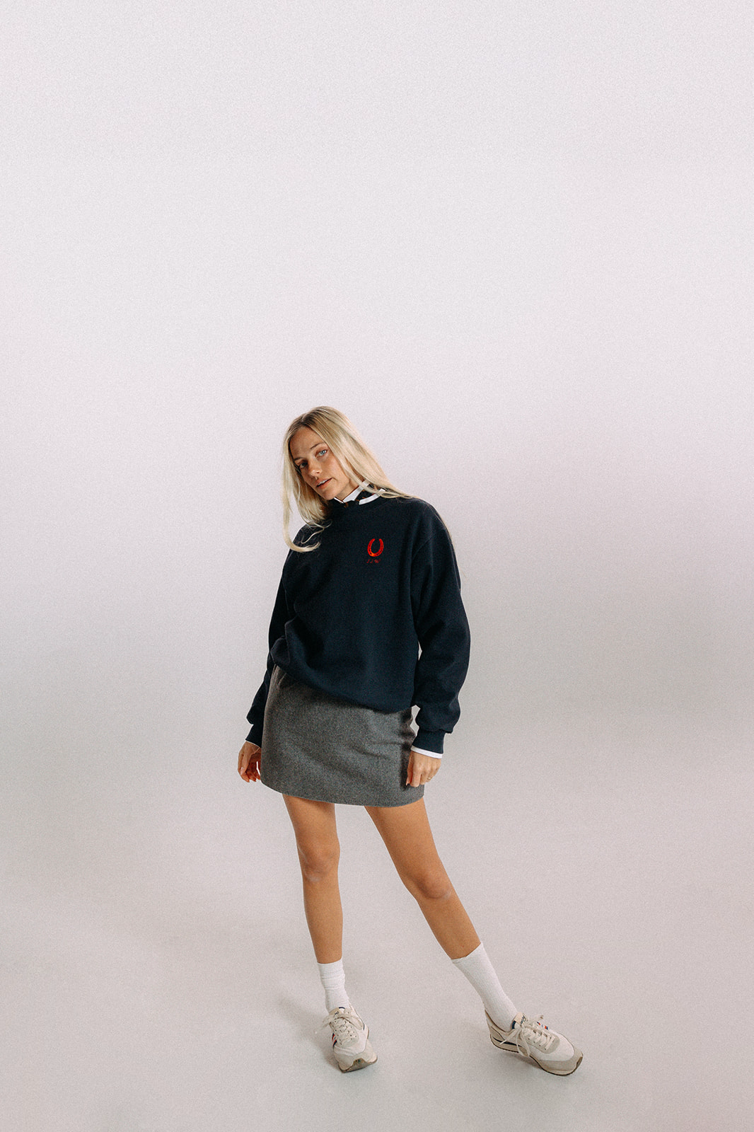 J's Lucky Horseshoe Sweater in Sailor Blue