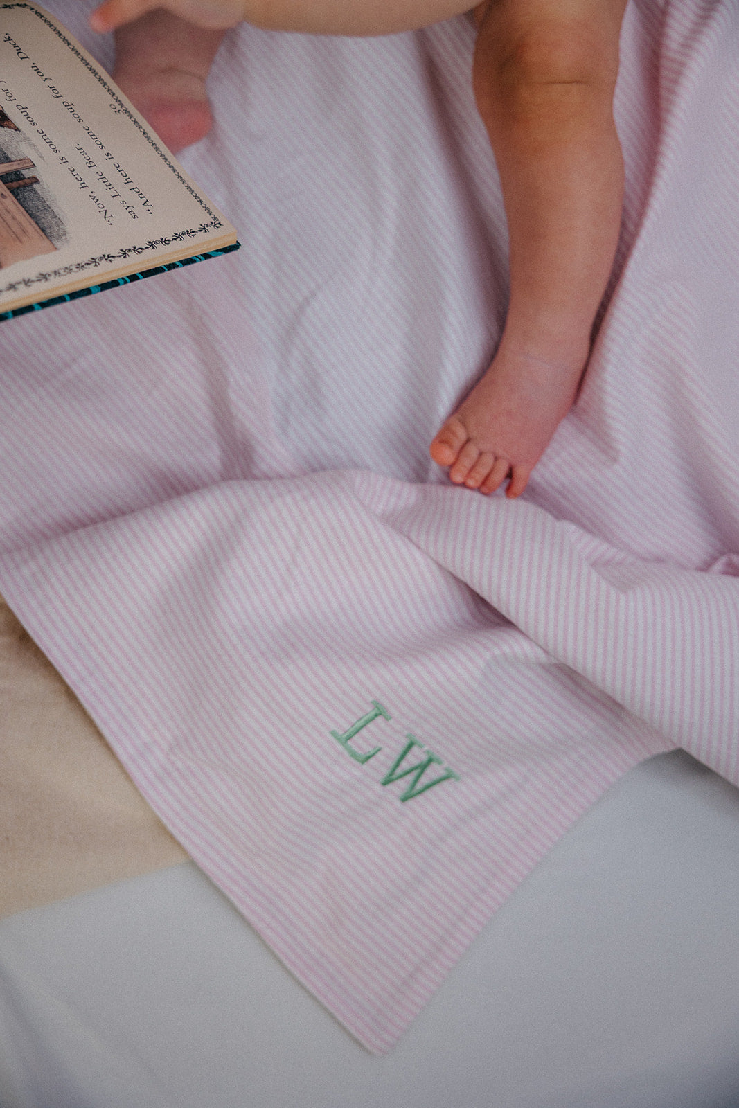 Heirloom Nursery Blanket in Pale Pink