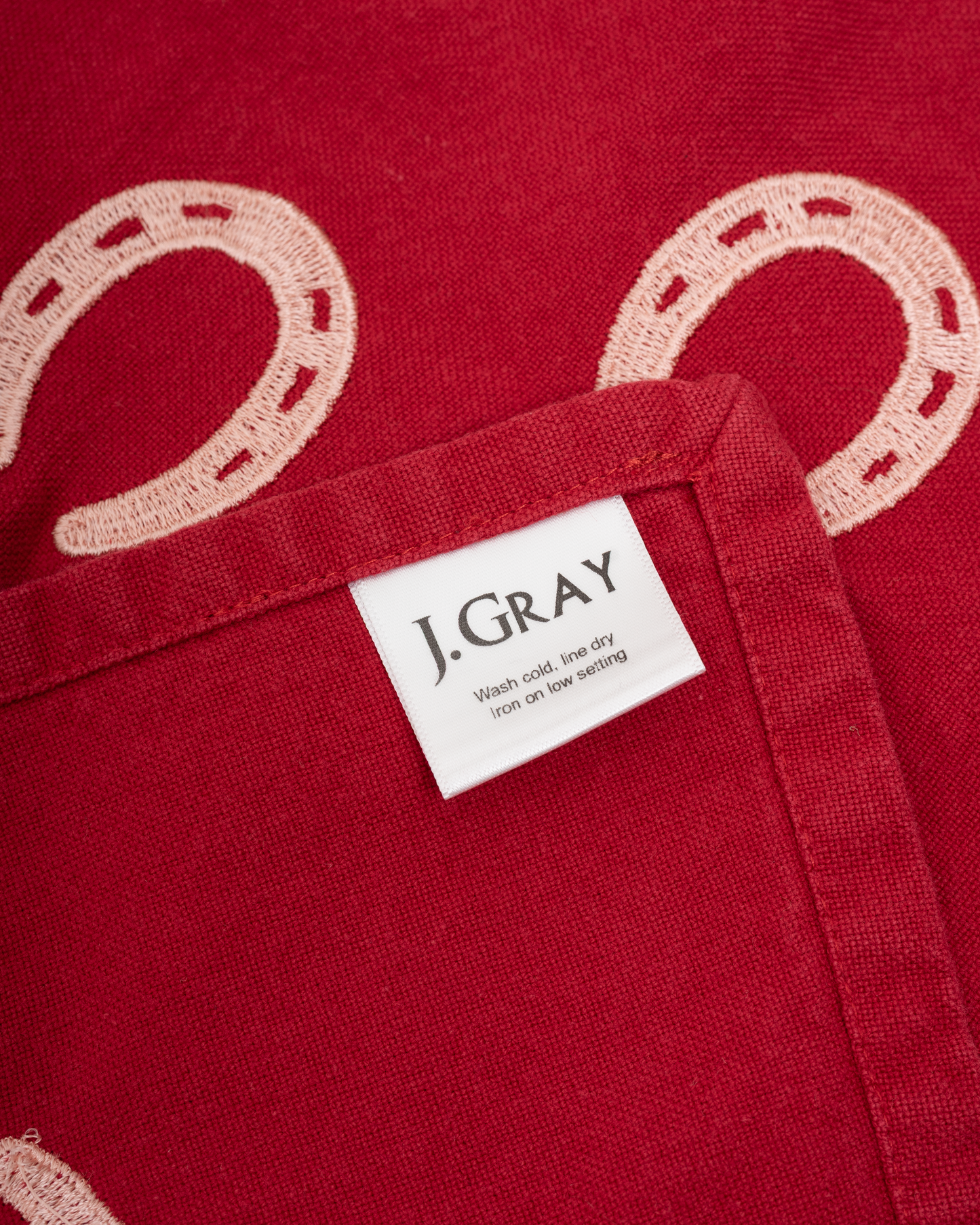 J's Lucky Horseshoes in Berry Red