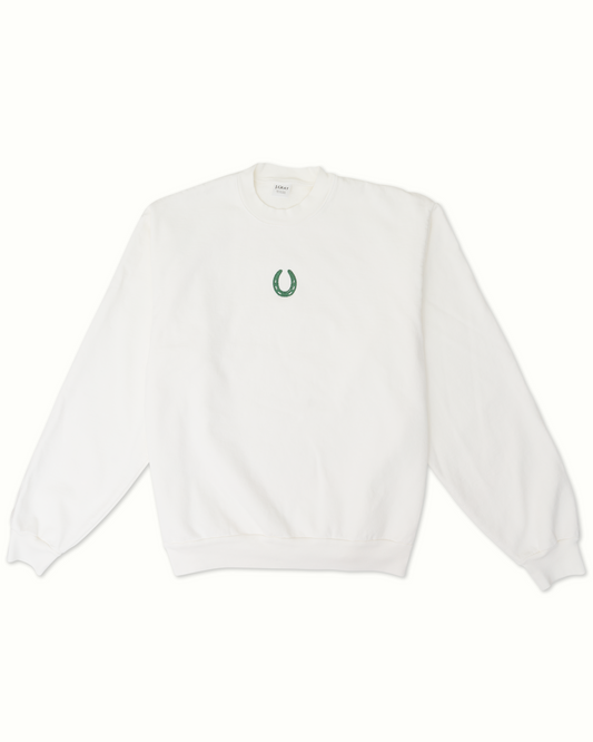 J's Lucky Horseshoe Sweater in Vintage White